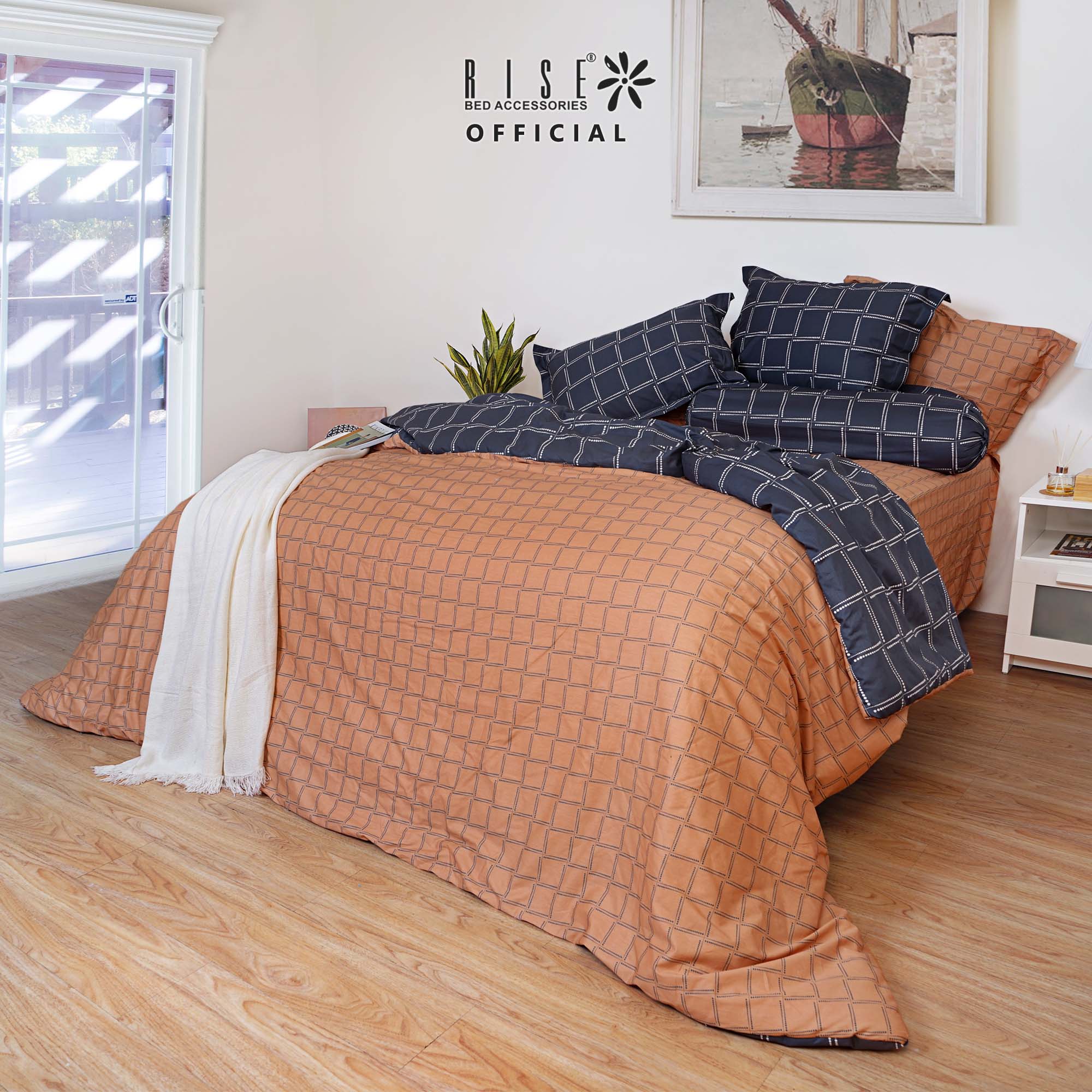 Rise Sprei atau Bed Cover Madhava Katun Satin 550TC - Image 2