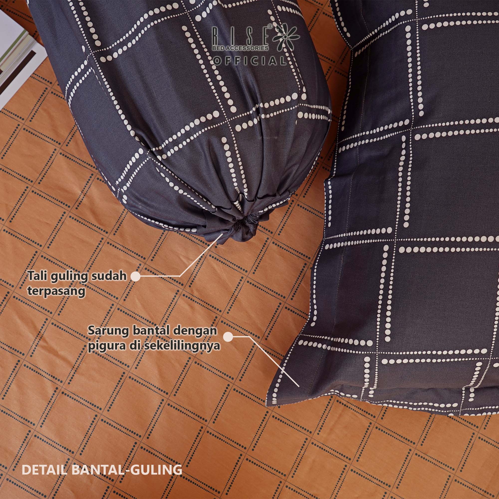 Rise Sprei atau Bed Cover Madhava Katun Satin 550TC - Image 4