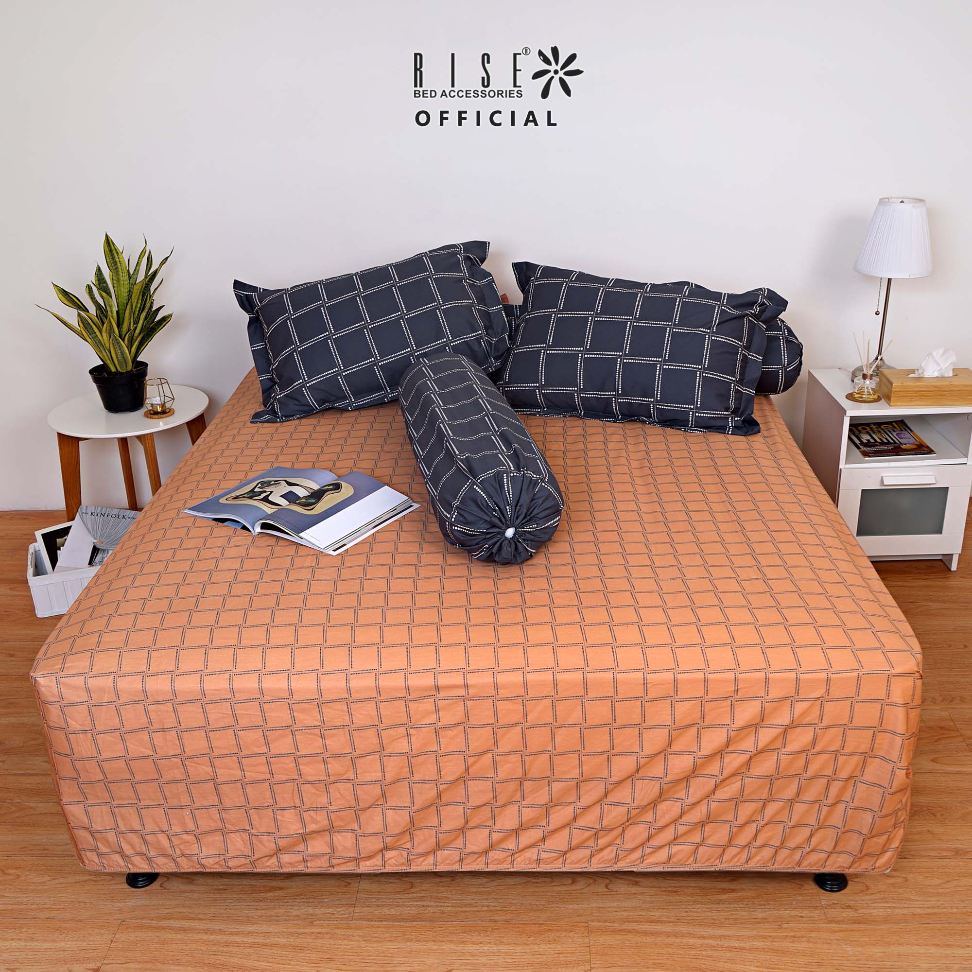 Rise Sprei atau Bed Cover Madhava Katun Satin 550TC - Image 6