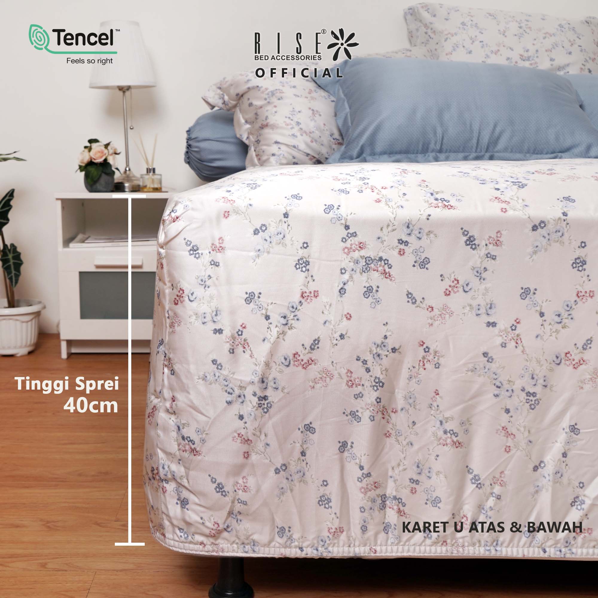 Set Sprei dan Bedcover Valetta TENCEL™ Lyocell 820TC - Image 3