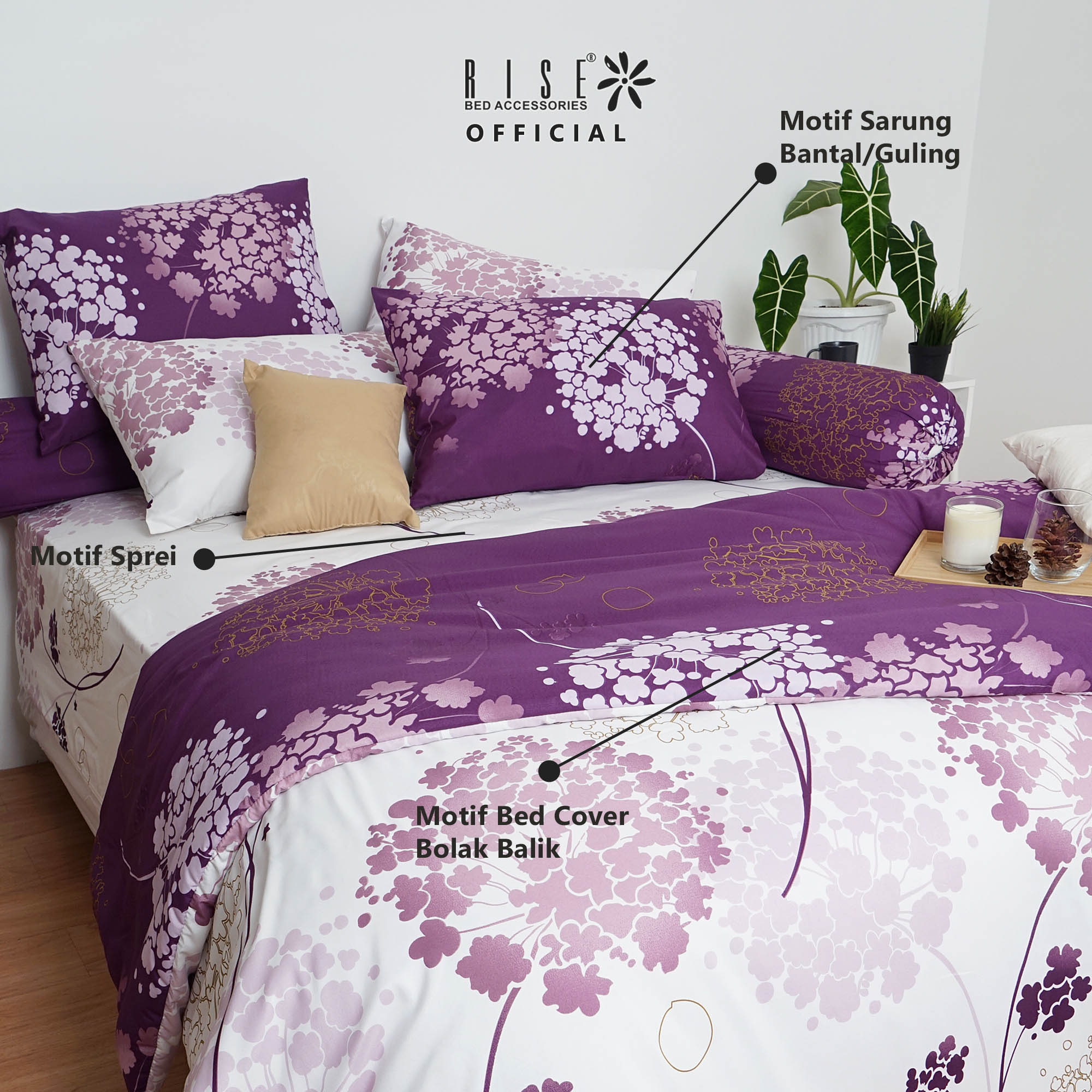 Set Sprei dan Bed Cover Conetta Micro Fiber 350TC - Image 3