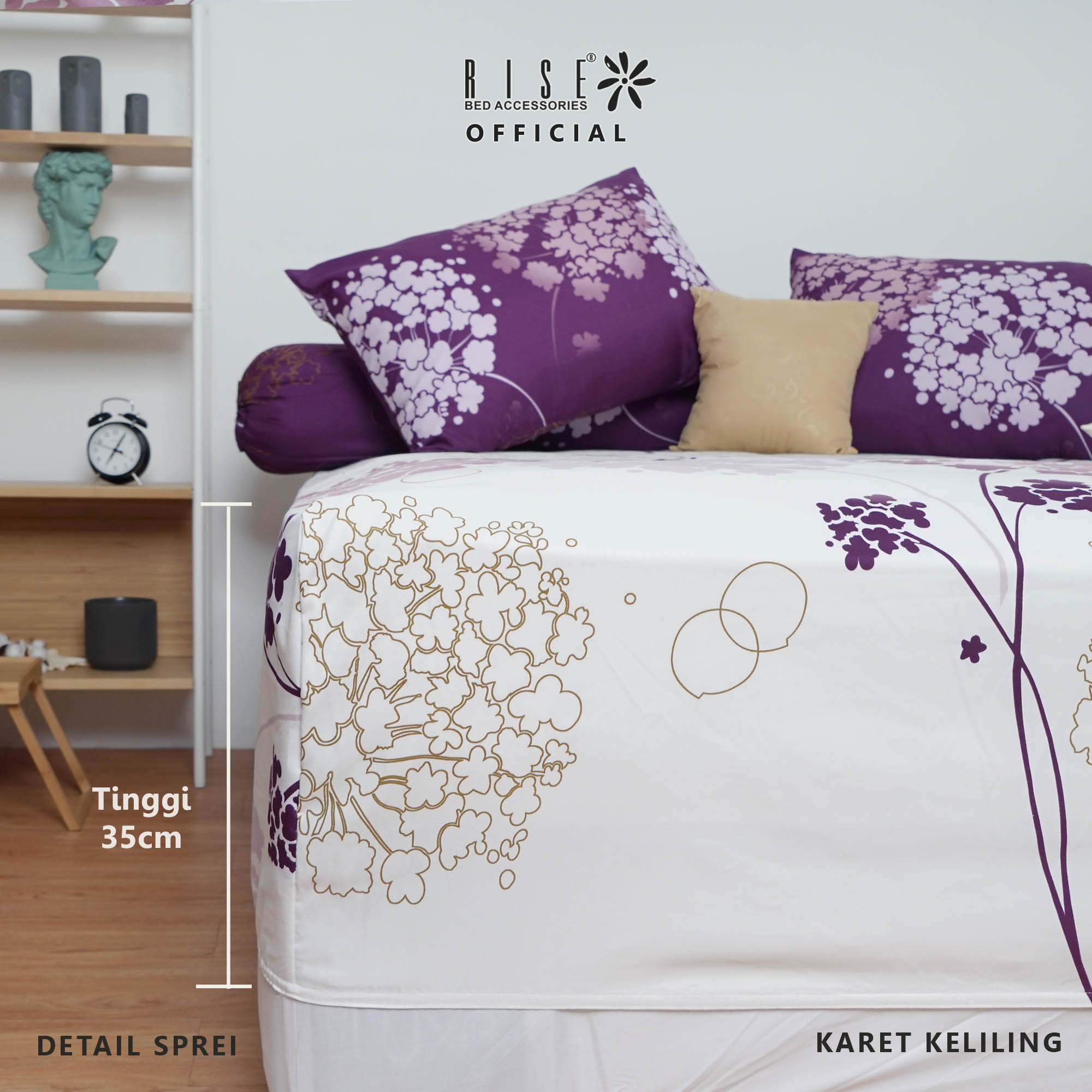 Set Sprei dan Bed Cover Conetta Micro Fiber 350TC - Image 6