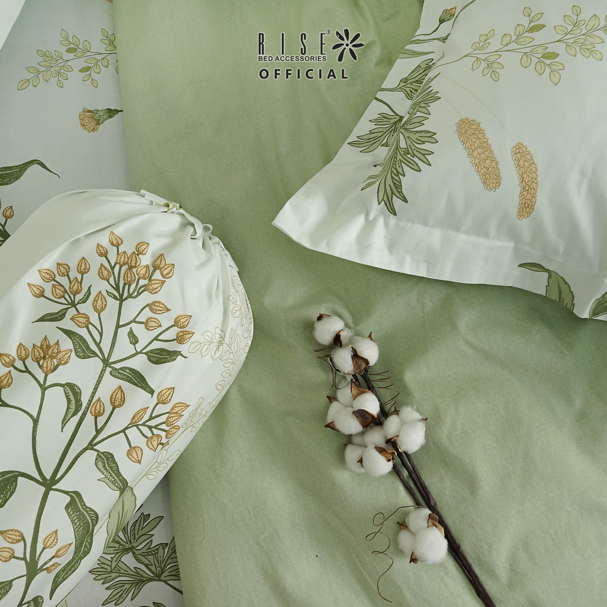 Rise Sprei atau Bed Cover Greena Katun Satin 550TC - Image 3