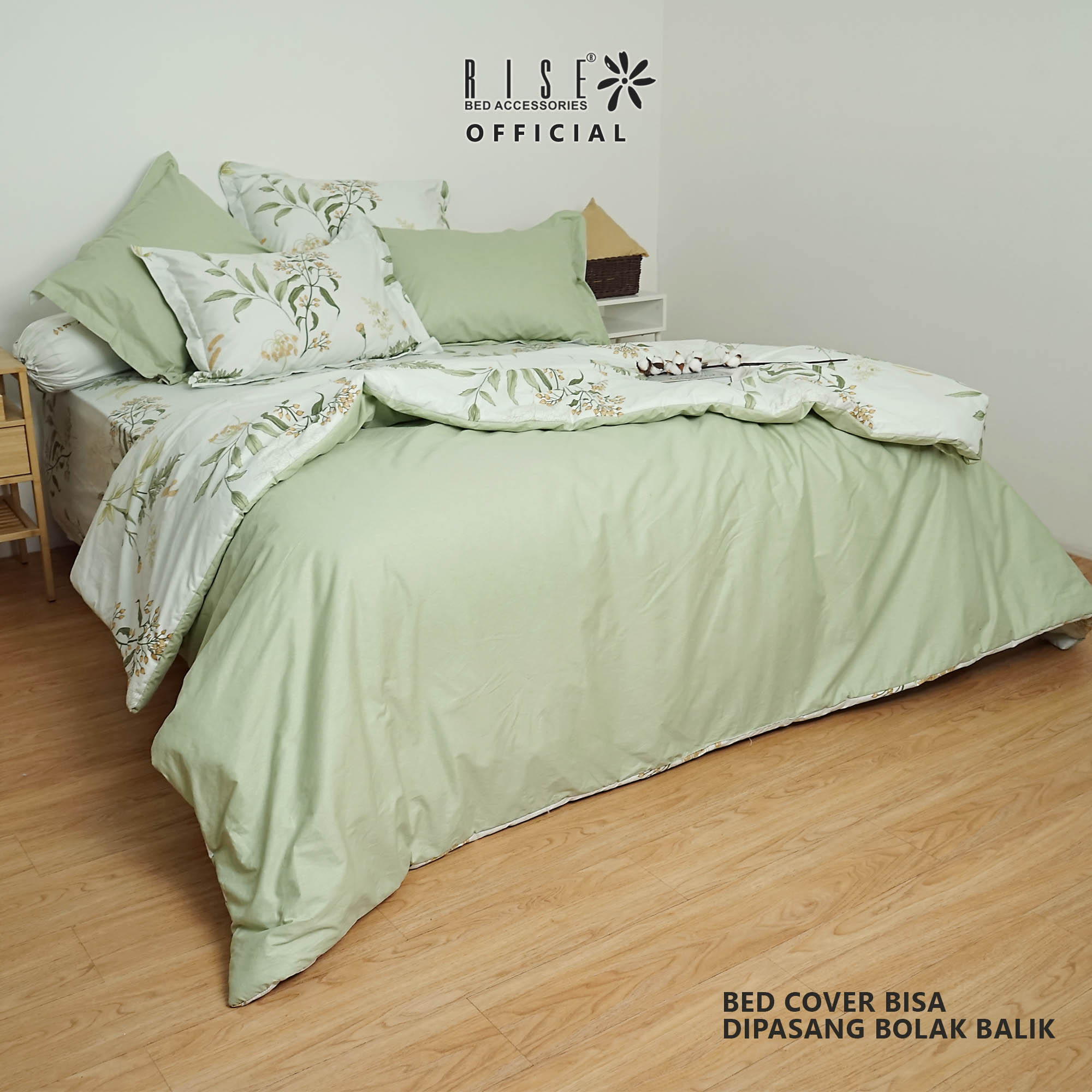Rise Sprei atau Bed Cover Greena Katun Satin 550TC - Image 4