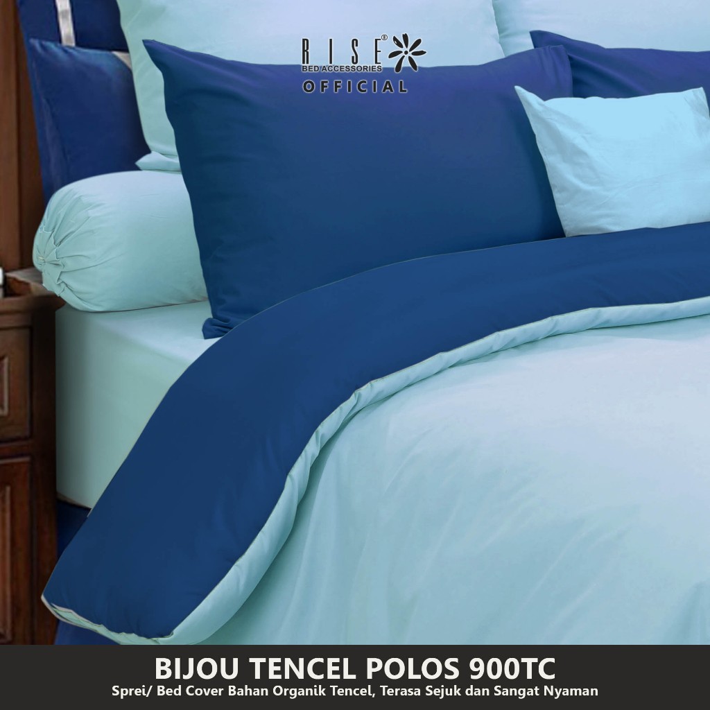 Rise Sprei Set TENCEL™ Lyocell 900TC Motif Bijou Blue - Image 3