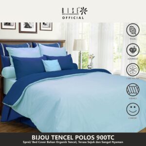 Rise Sprei Set TENCEL™ Lyocell 900TC Motif Bijou Blue