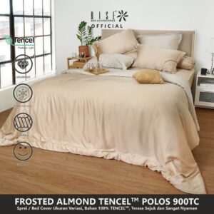 Rise Sprei Set Bed Cover TENCEL™ Lyocell 900TC Motif Frosted Almond