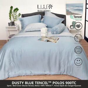 Rise Sprei Set TENCEL™ Lyocell 900TC Motif Dusty Blue