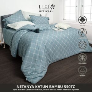 Rise Sprei / Sprei Set Bedcover Bahan Cotton Bamboo Motif Netanya