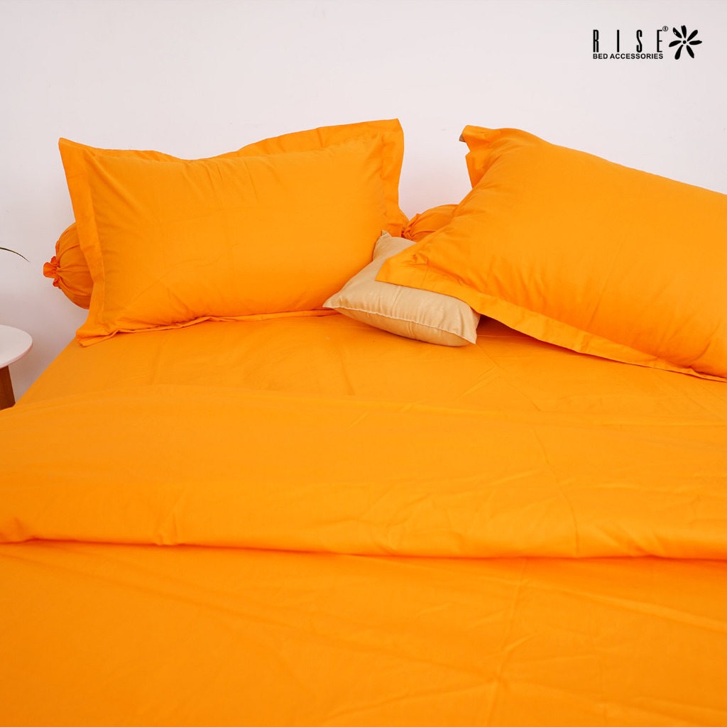 Rise Sprei set Bed Cover Polos Katun Satin 550TC Queen King - Image 8