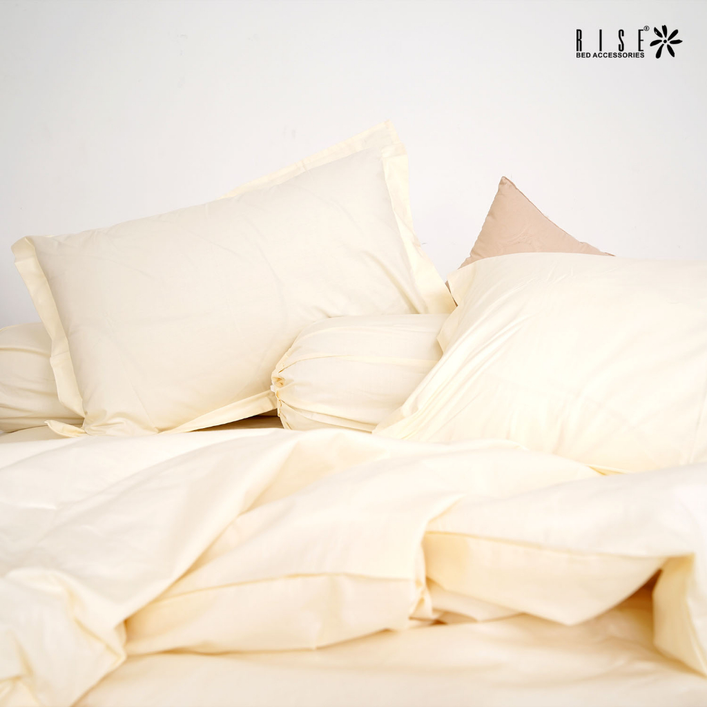 Rise Sprei set Bed Cover Polos Katun Satin 550TC Queen King - Image 3