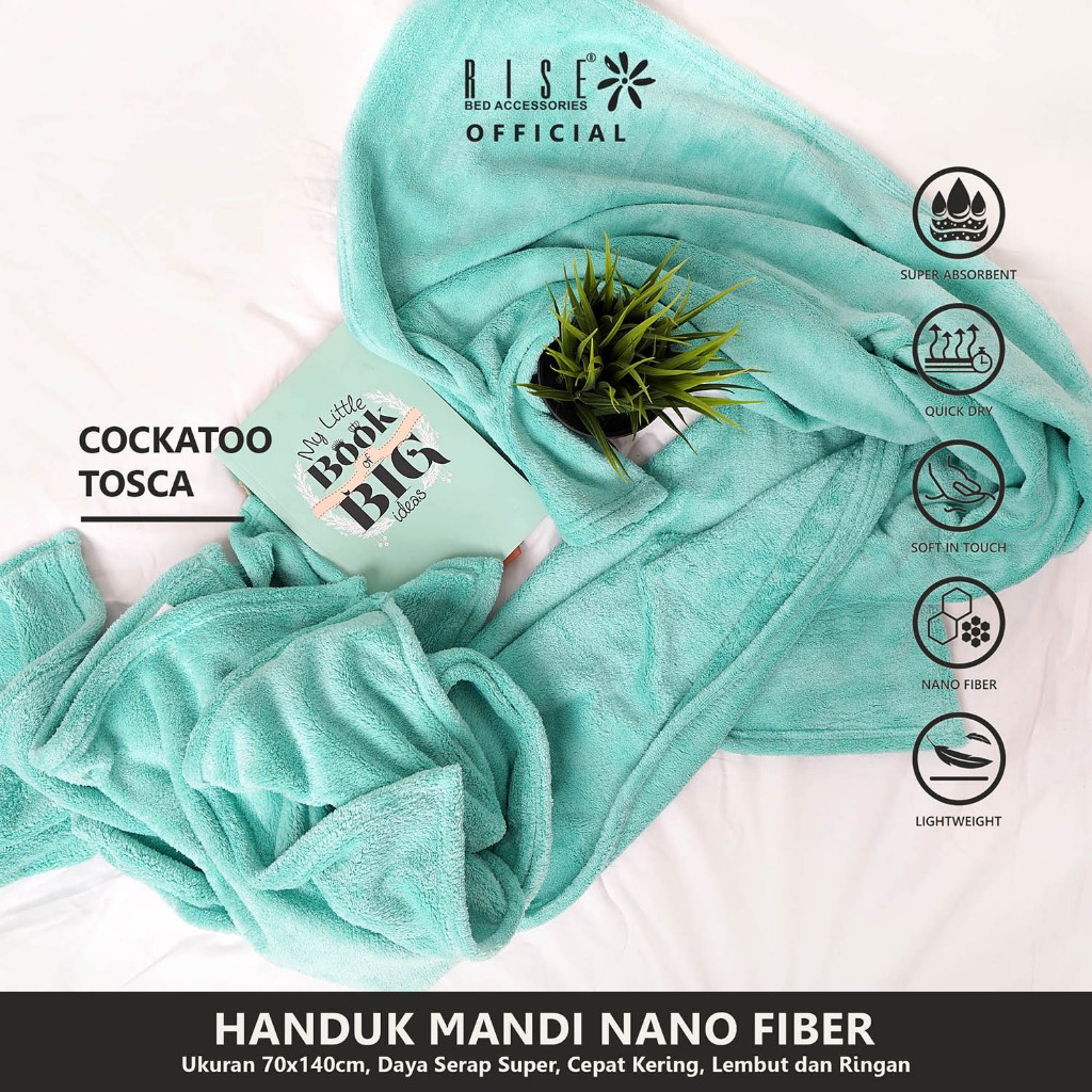 Rise Handuk Nano Fiber Jumbo Ukuran 80X155 - Image 5