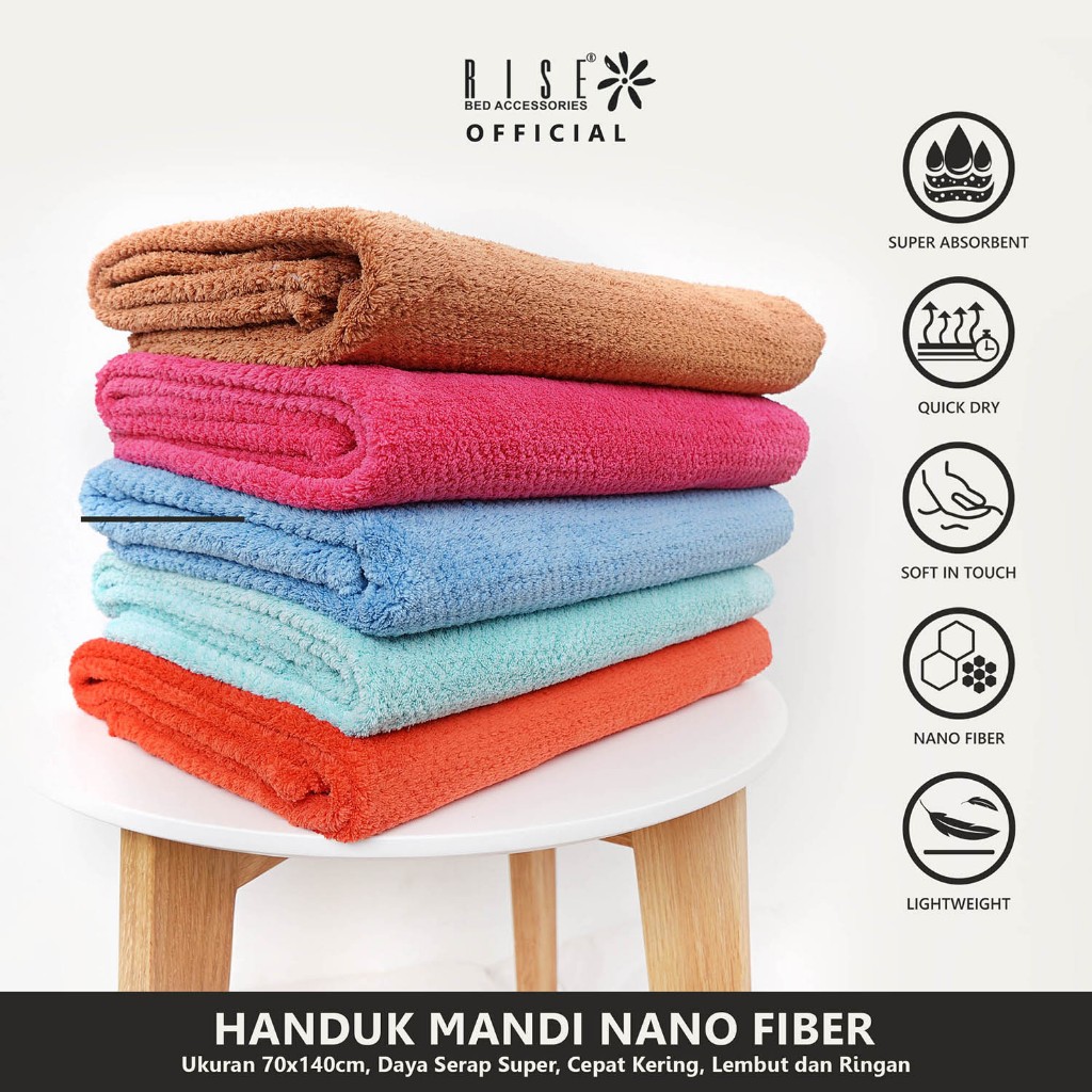 Rise Handuk Nano Fiber Jumbo Ukuran 80X155 - Image 2