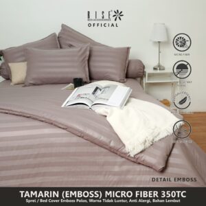 Rise Finezza Sprei Set Bedcover Microfiber Embossed Motif Tamarin