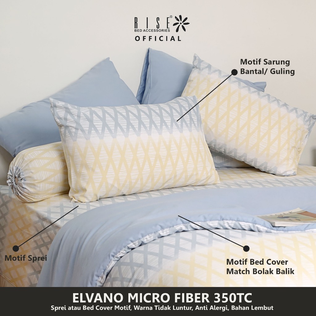 Rise Finezza Sprei Set Bedcover Microfiber 350TC Elvano - Image 3