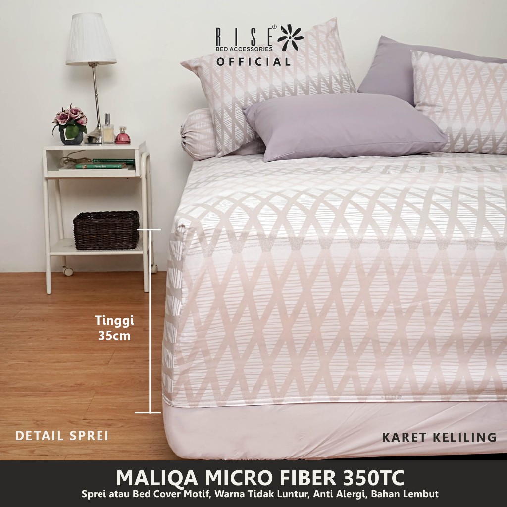 Rise Finezza Sprei Microfiber 350TC Motif Maliqa - Image 3