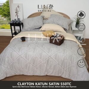Rise Sprei Sateen Cotton Motif Abstrak