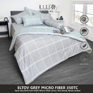 Rise Sprei  Microfiber 350TC Motif Eltov Grey