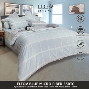 Rise Sprei Set Bedcover Microfiber 350TC Eltov Blue