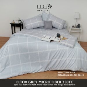 Rise  Sprei Set Bedcover Microfiber 350TC Eltov Grey