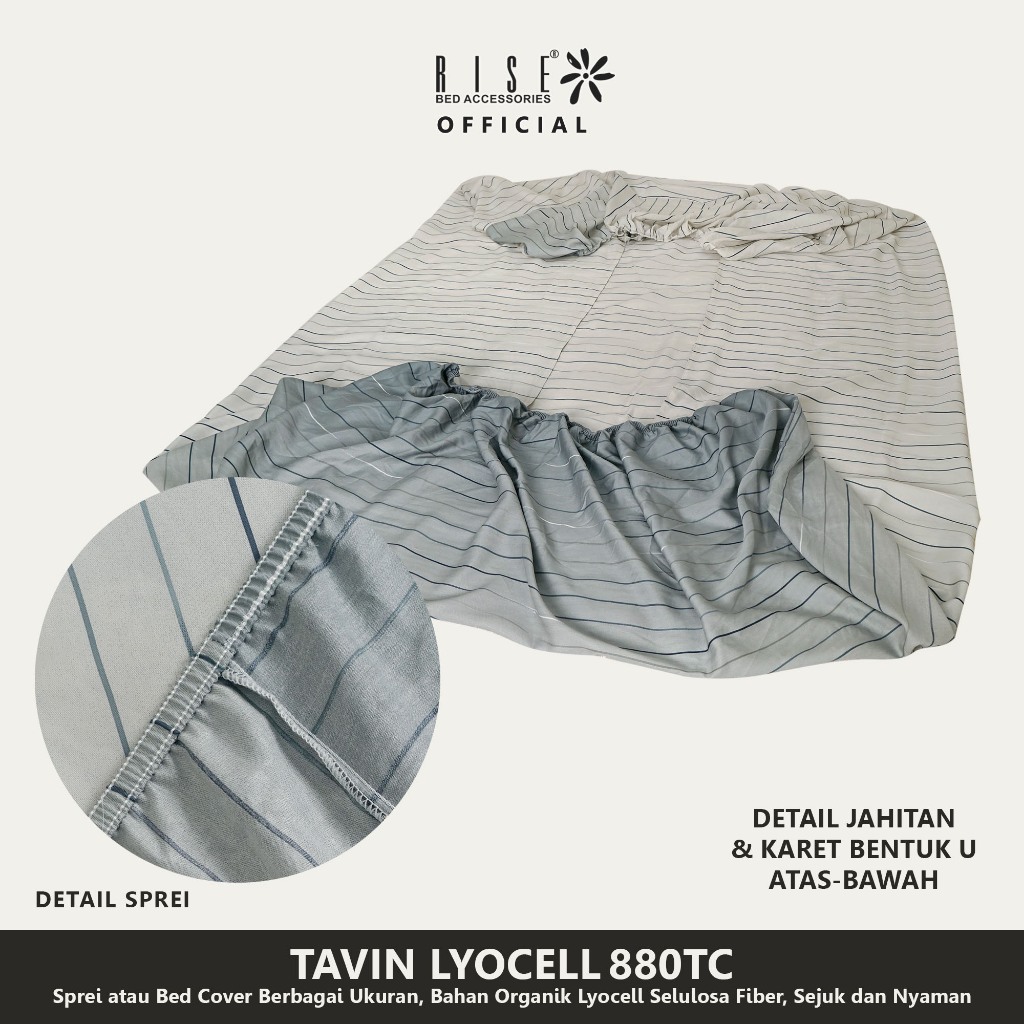 Rise Sprei Set Bed Cover Organic Lyocell Tavin 880TC - Image 6