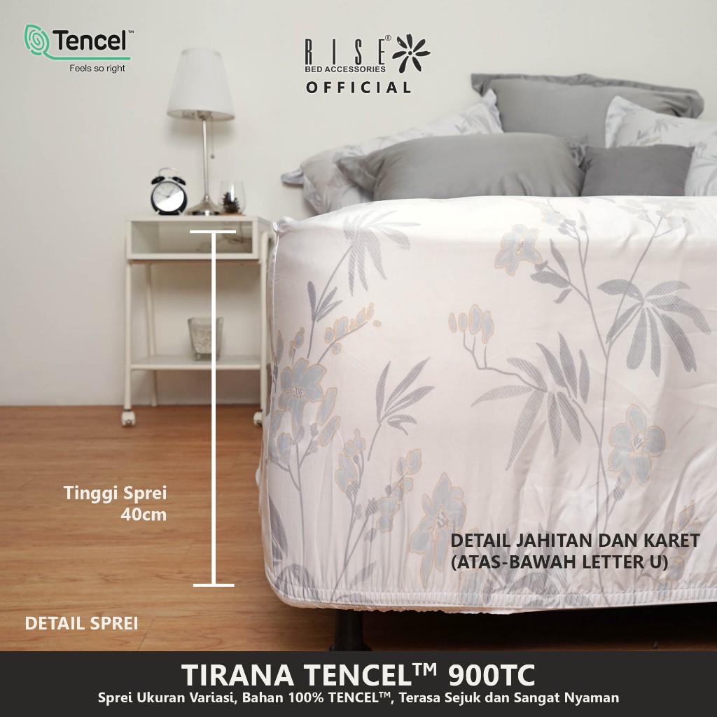 Rise Sprei TENCEL™ Lyocell 900TC Motif Tirana - Image 7