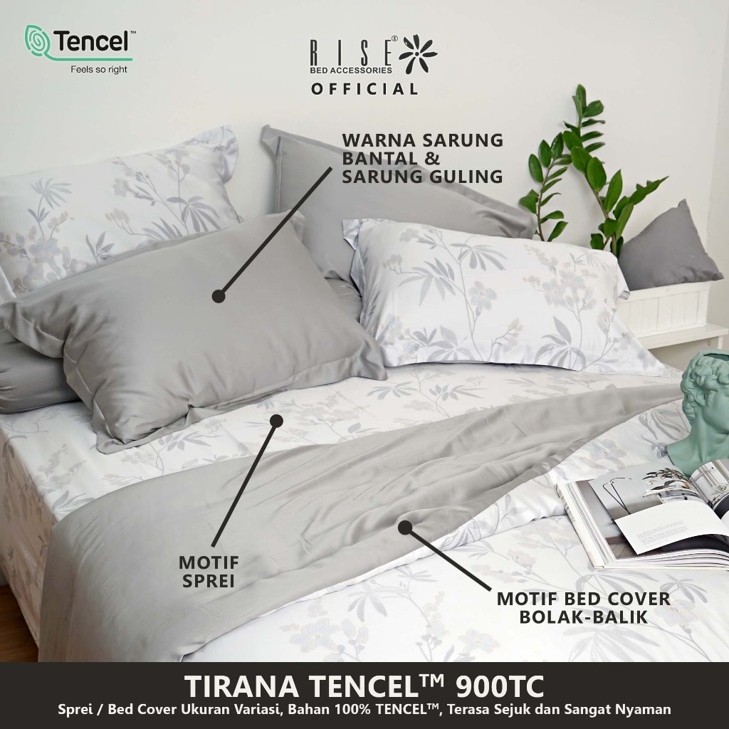 Rise Sprei TENCEL™ Lyocell 900TC Motif Tirana - Image 2