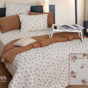 Rise Sprei Set Bed Cover Cotton Feel Motif Bunga Seona
