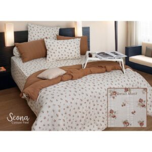 Rise Sprei Set Cotton Feel Motif Bunga Seona